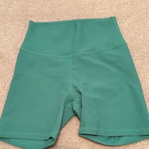 High-Rise Green Women’s Bike Shorts